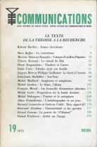 Le texte de la théorie à la recherche
