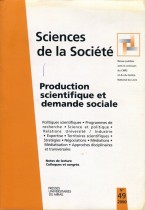 Production scientifique et demande sociale