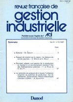 La recherche de productivité à travers l'utilisation conjointe de systém de production