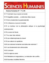 Sciences Humaines Classeur (N° 71 à 85)