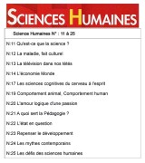 Sciences Humaines Classeur (N° 11 à 25)