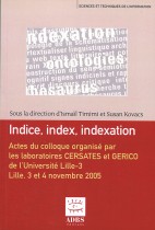 Indice , index, indexation